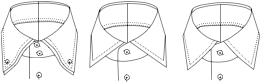 襟形状の代表的な3種類